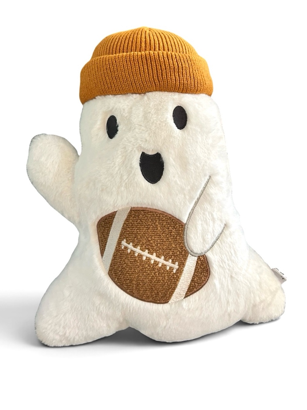 Martha Stewart Ghost Shaped Pillow with Football and Beanie Soft Plushie NWT